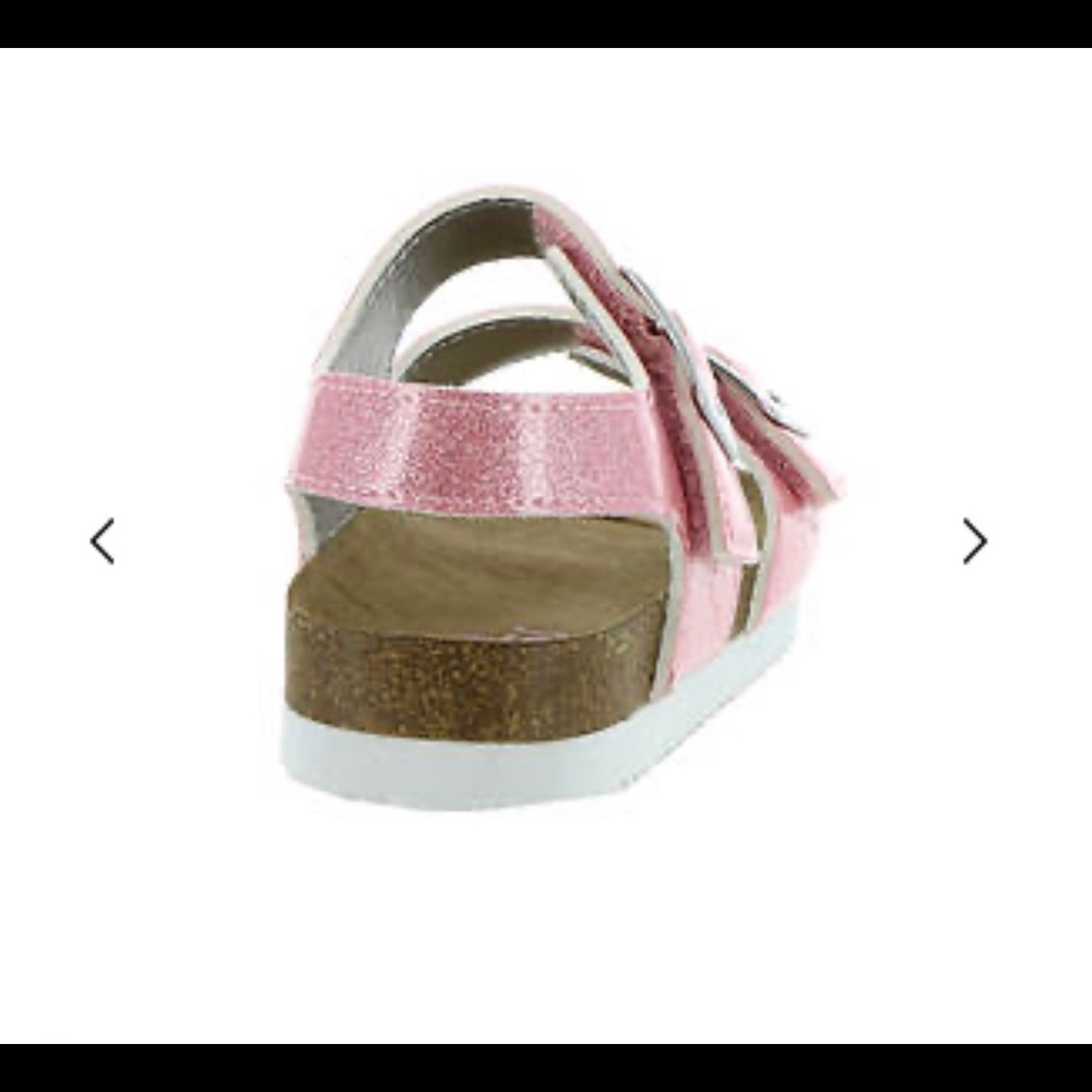 Rachel Shoes Little Girl Pink Glitter Sandals - Picture 4 of 6